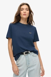 Superdry Richest Navy Essential Logo Emb T-Shirt - Image 1 of 5