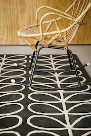 Orla Kiely Brown Linear Stem Geo Wool Rug - Image 1 of 4