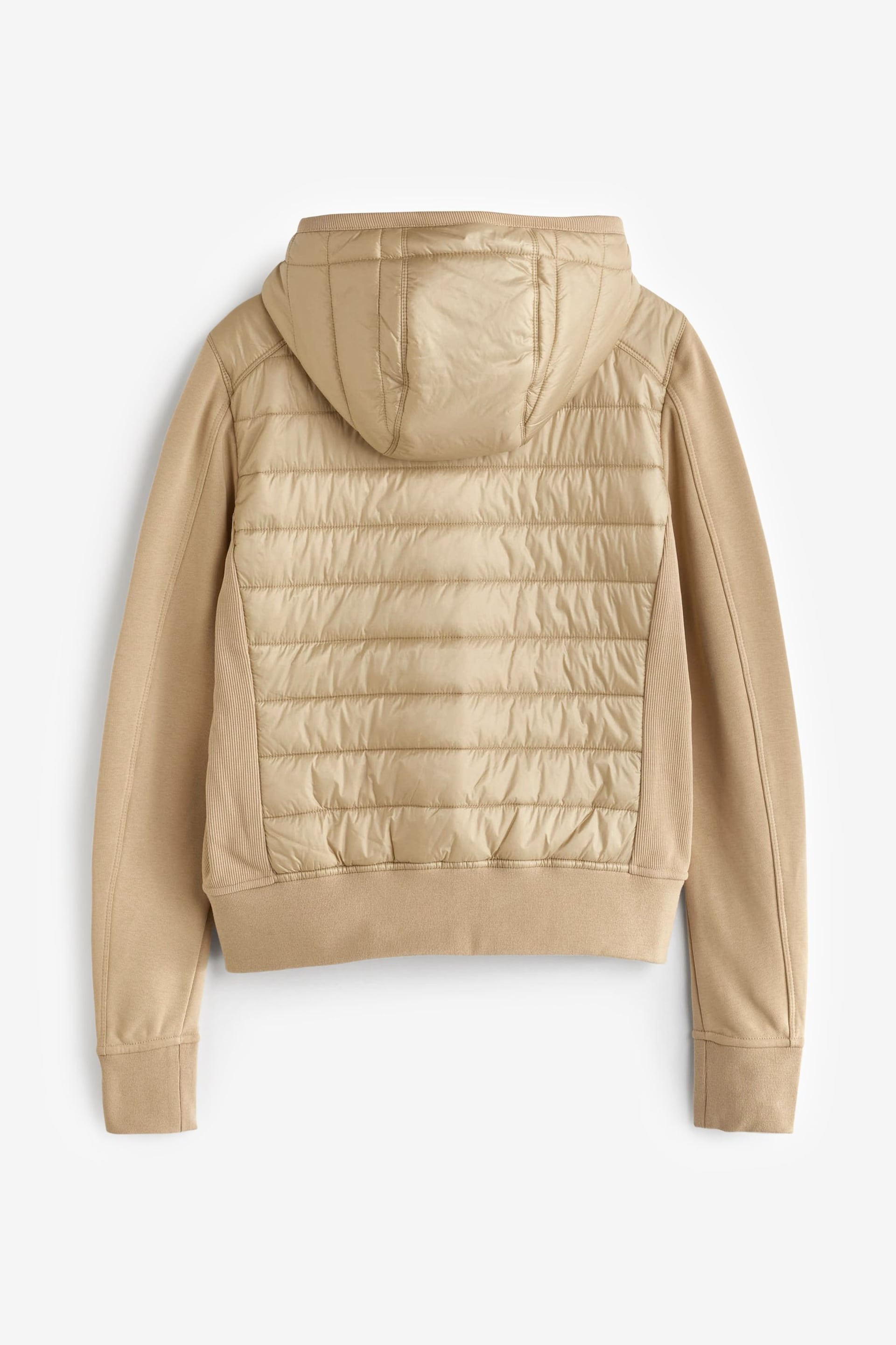 Parajumpers Beige Caelie Nylon Fleece Beige Jacket - Image 3 of 5