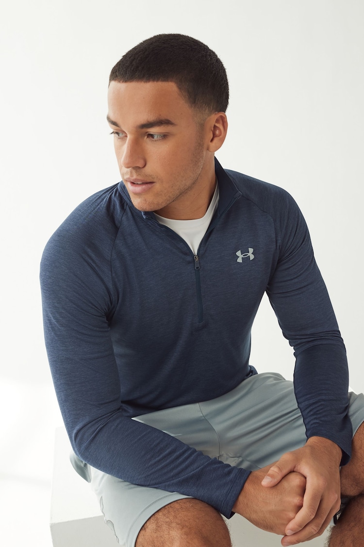 Under Armour Navy Tech Quarter Zip Fleece - Image 1 of 5