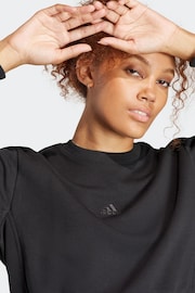 adidas Black Sportswear All Szn Fleece Crop Sweatshirt - Image 5 of 7