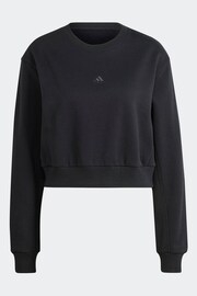 adidas Black Sportswear All Szn Fleece Crop Sweatshirt - Image 7 of 7