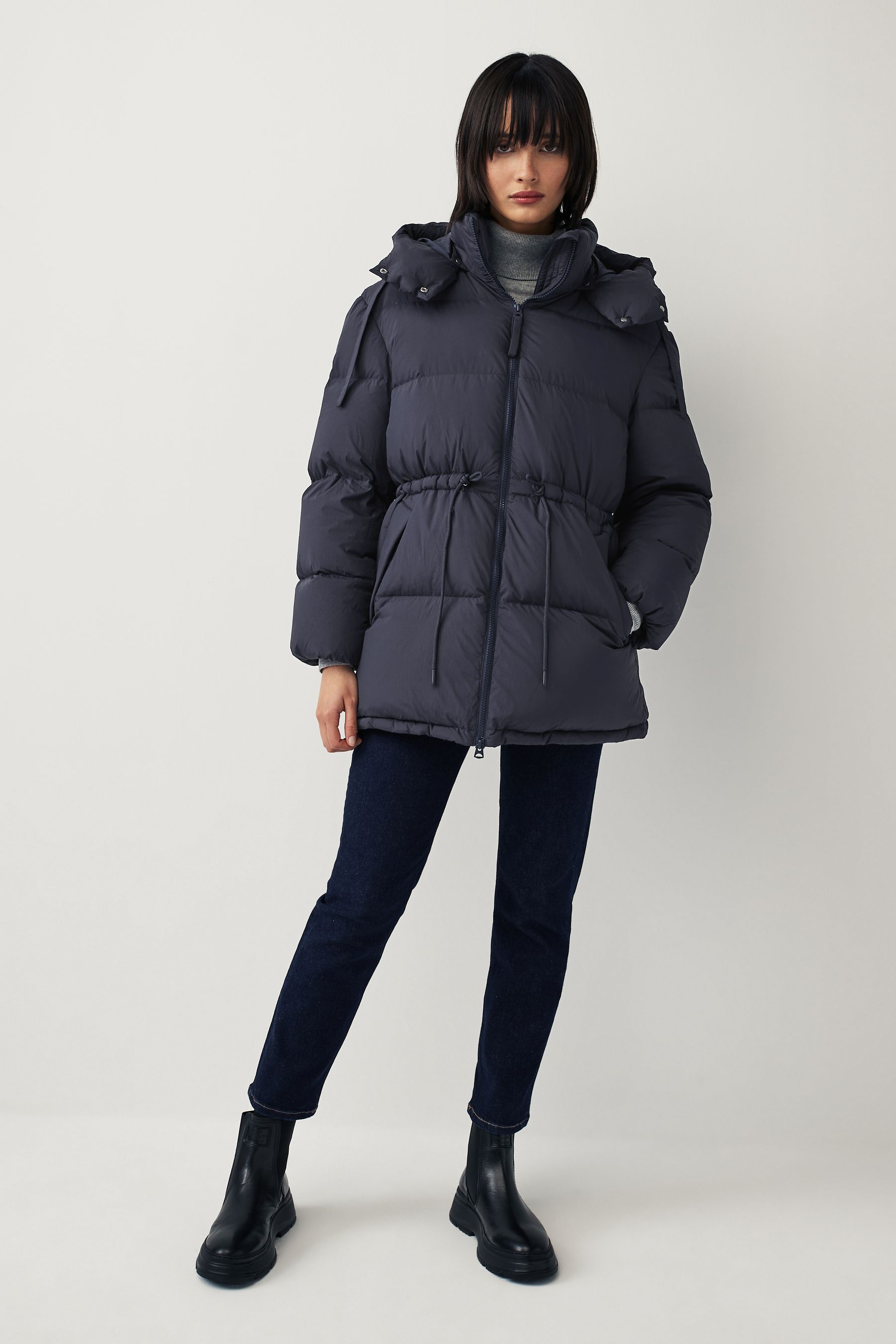 Buy GANT Blue Mid Length Down Jacket from Next Luxembourg