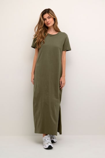 Kaffe Green Celina Short Sleeve Maxi Dress