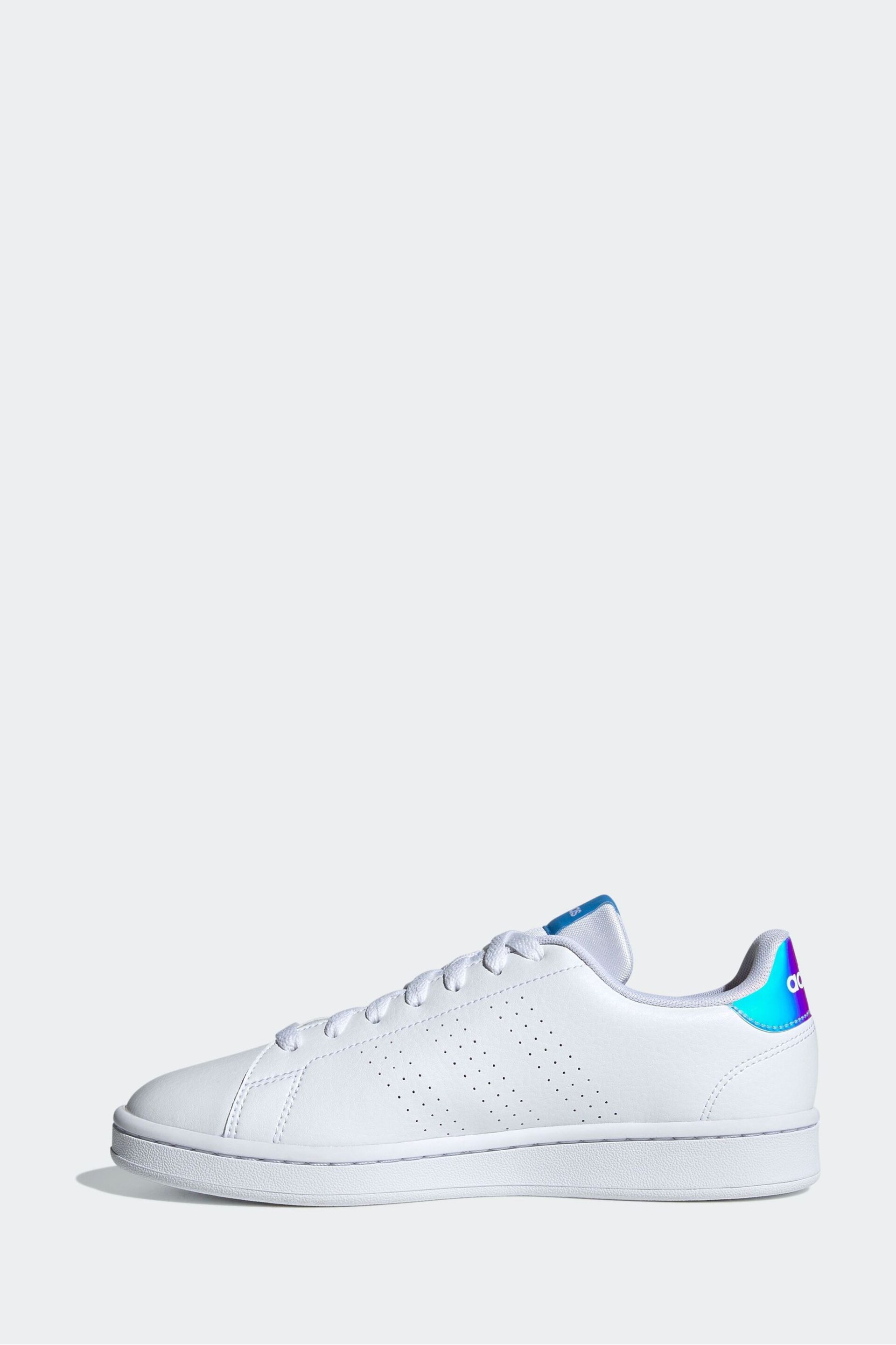 adidas Blue White Sportswear Advantage Trainers - Image 2 of 8