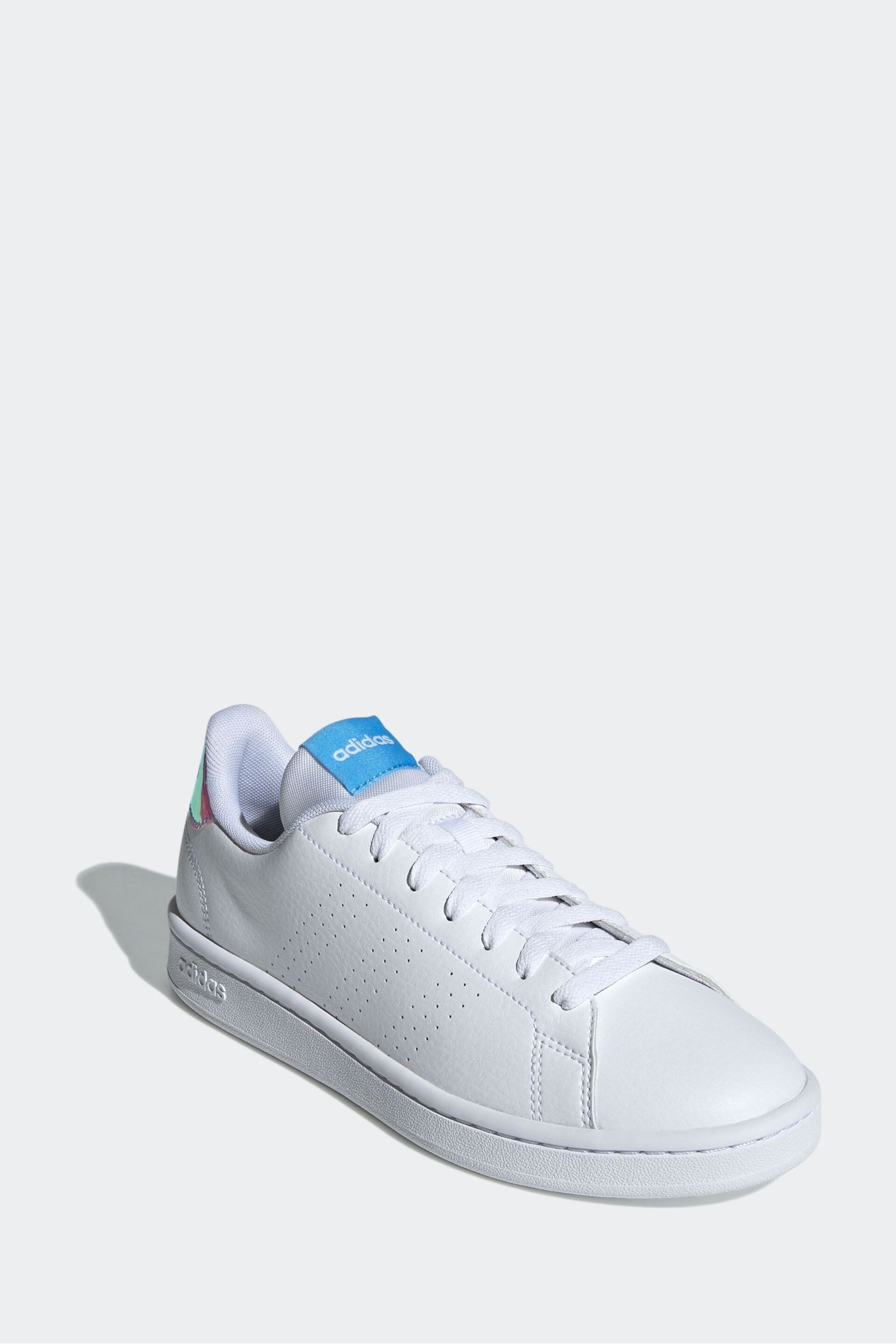 adidas Blue White Sportswear Advantage Trainers - Image 3 of 8