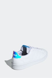 adidas Blue White Sportswear Advantage Trainers - Image 4 of 8