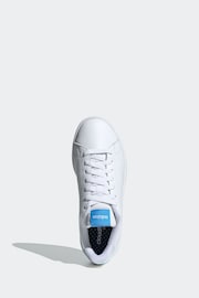 adidas Blue White Sportswear Advantage Trainers - Image 5 of 8
