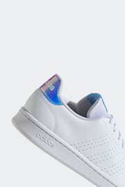 adidas Blue White Sportswear Advantage Trainers - Image 8 of 8