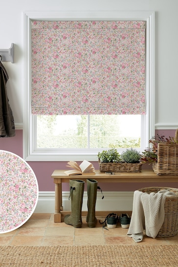 Laura Ashley Peony Pink Rowena Made to Measure Roman Blinds
