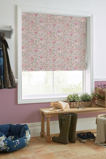 Laura Ashley Peony Pink Rowena Made to Measure Roman Blinds