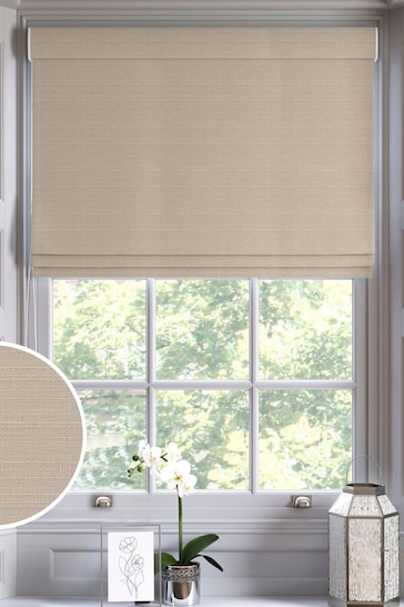 Oyster Natural Voyage Maison Jasper Made To Measure Roman Blind