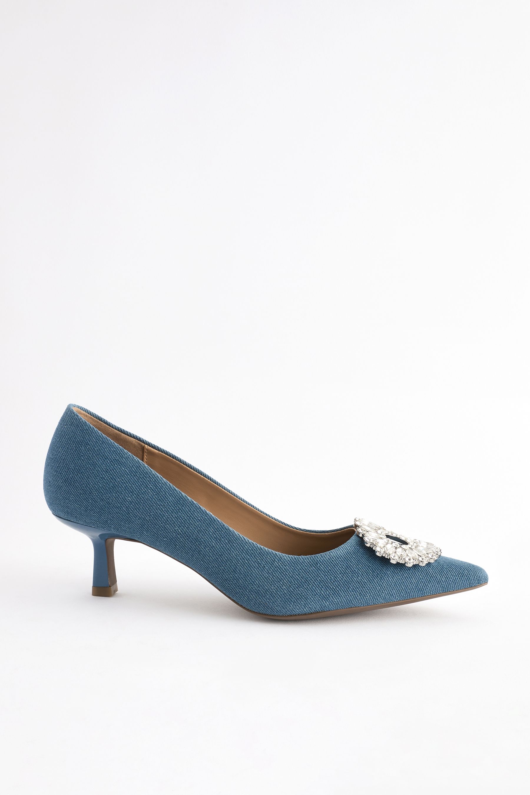 Buy Denim Forever Comfort Jewel Trim Kitten Heels from Next Canada