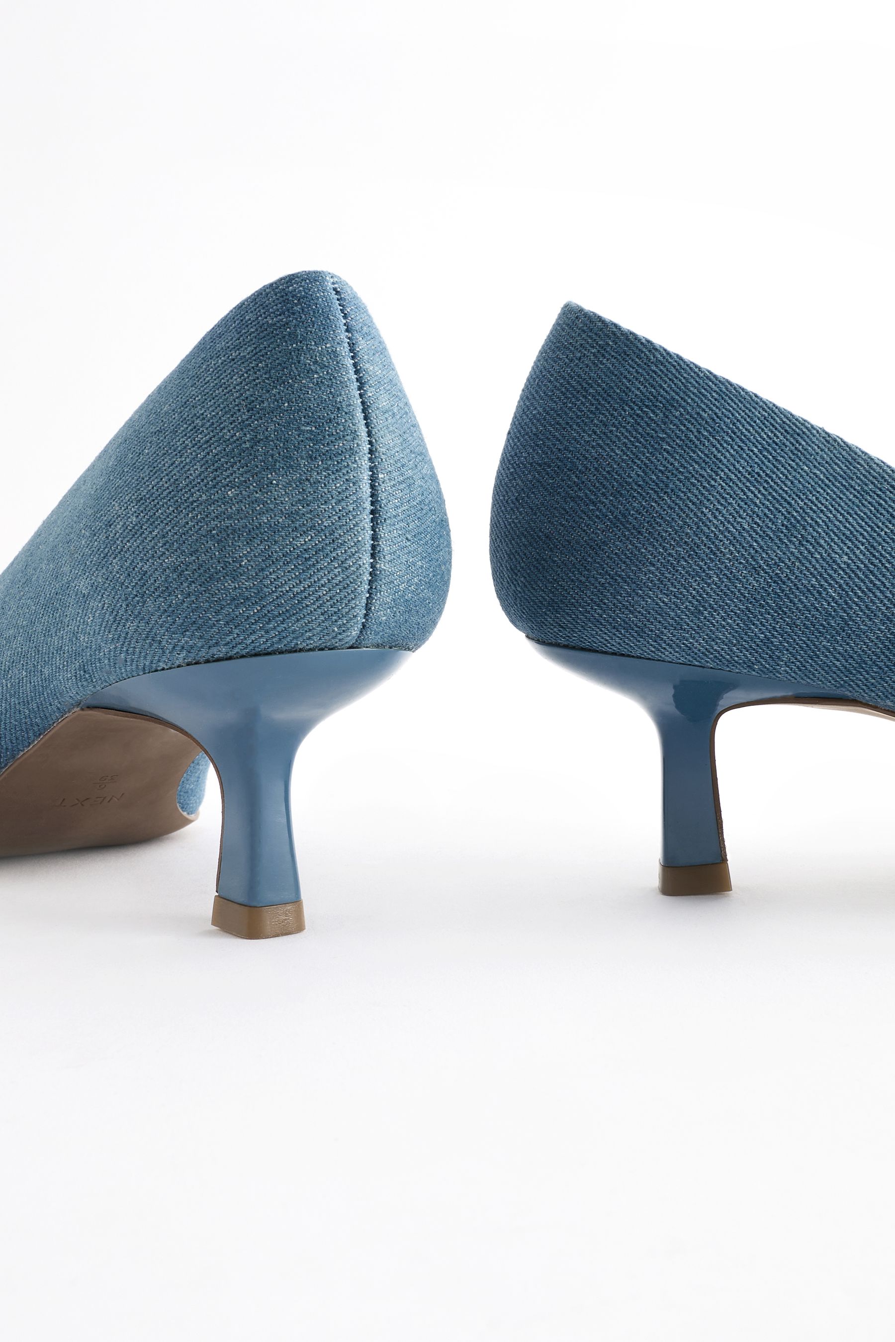 Buy Denim Forever Comfort Jewel Trim Kitten Heels from Next Georgia