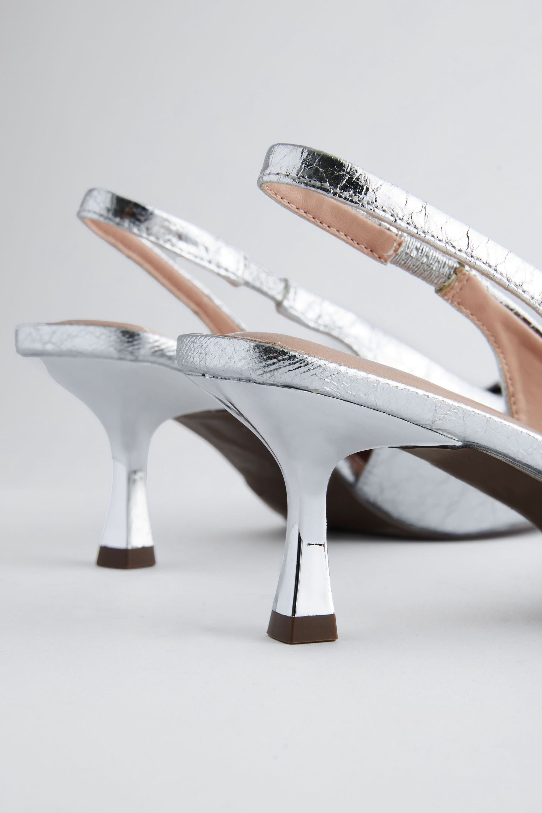 Silver kitten heels size 9 new arrivals