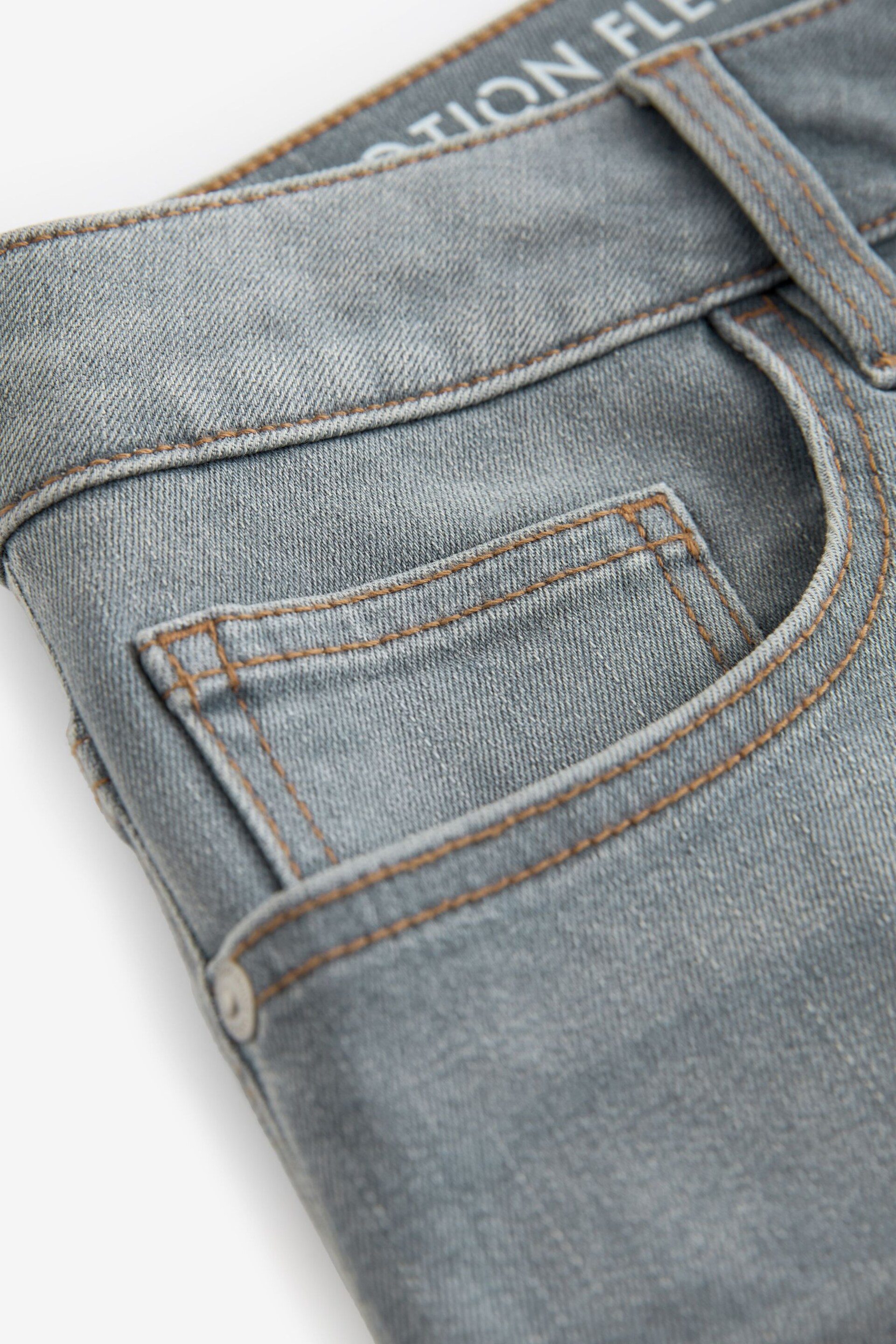 Light Grey Slim Fit Motion Flex Jeans - Image 11 of 13