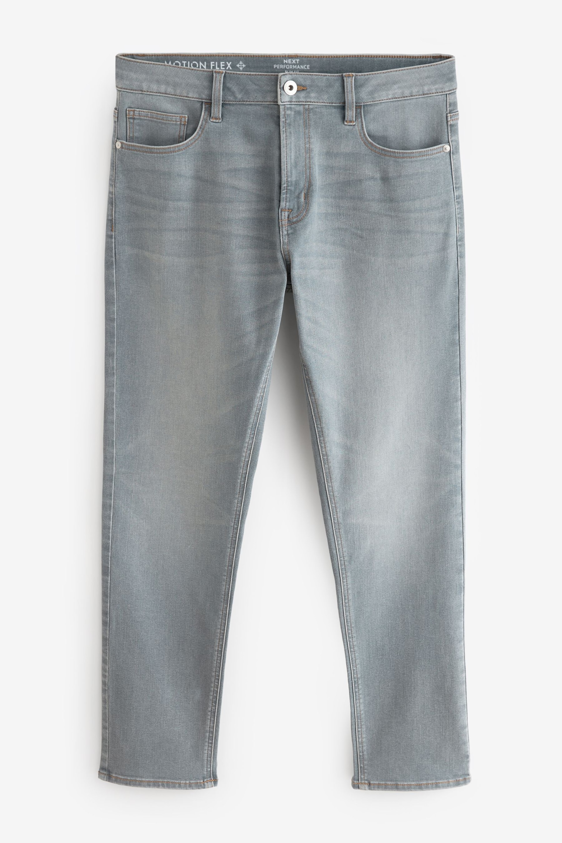 Light Grey Slim Fit Motion Flex Jeans - Image 8 of 13