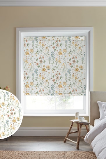 Laura Ashley Pale Gold Wild Meadow Made to Measure Roman Blinds