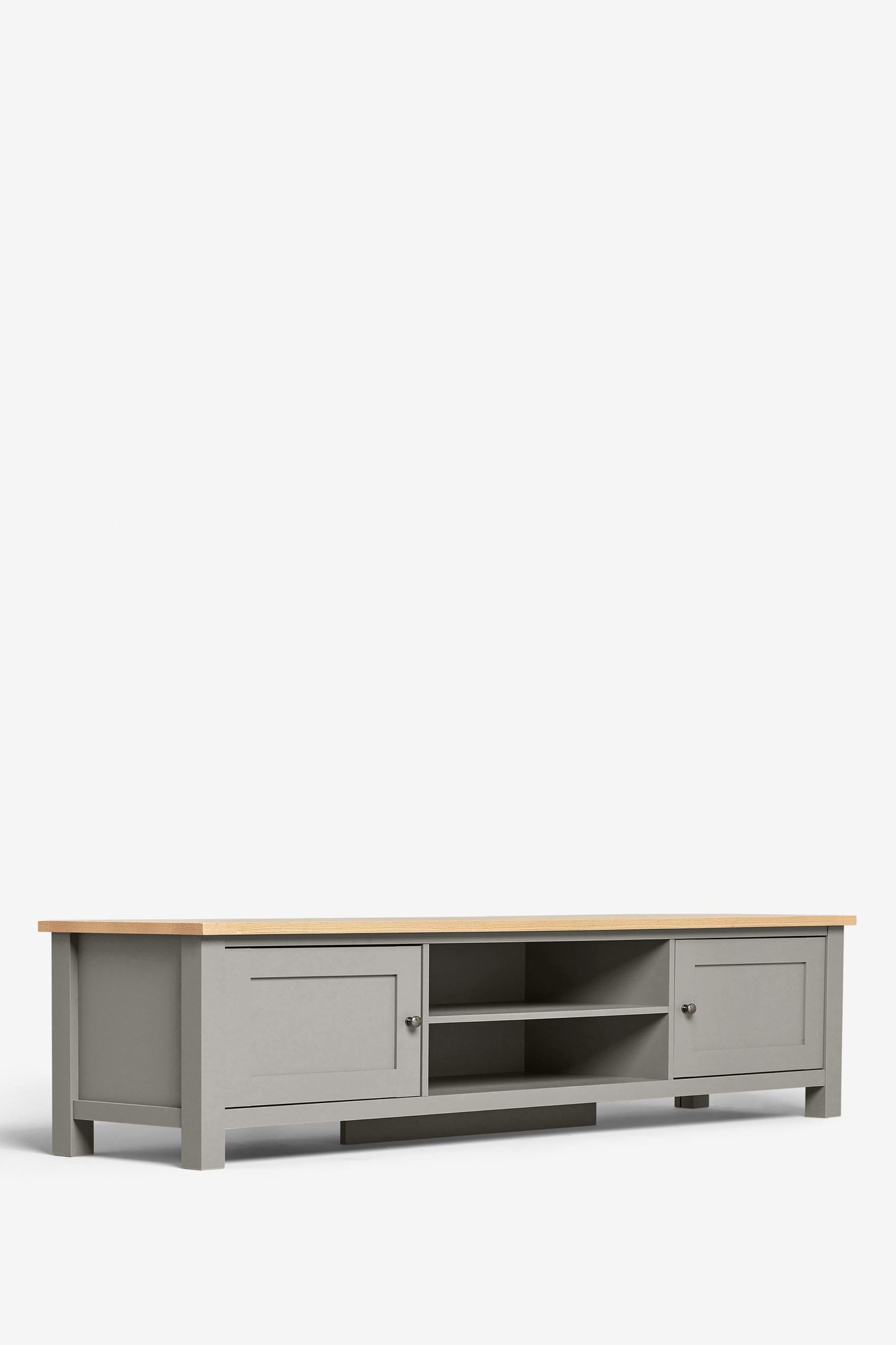 Dove Grey Malvern Oak Effect Up to 80 inch TV Unit