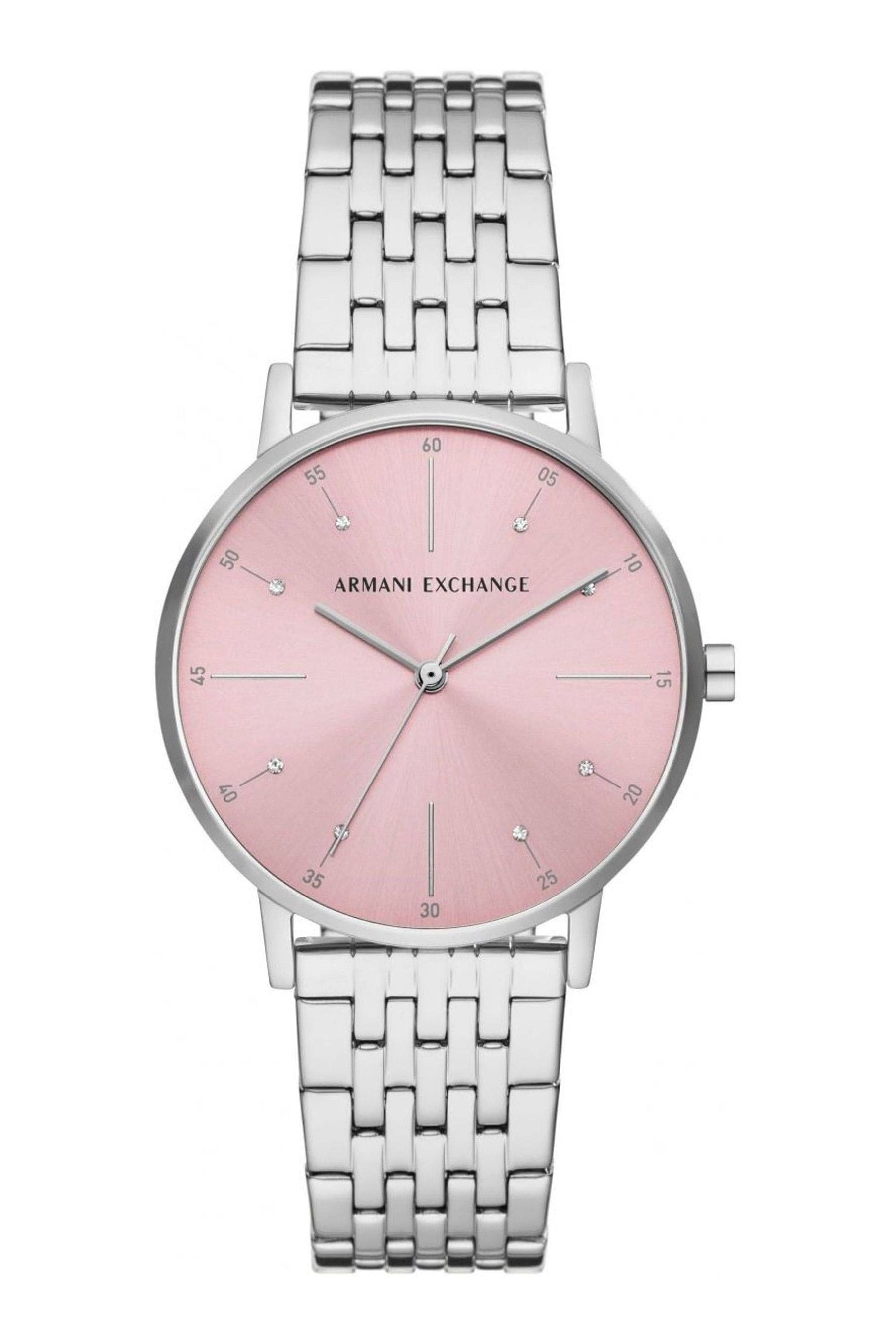 Armani exchange ladies silver watch top