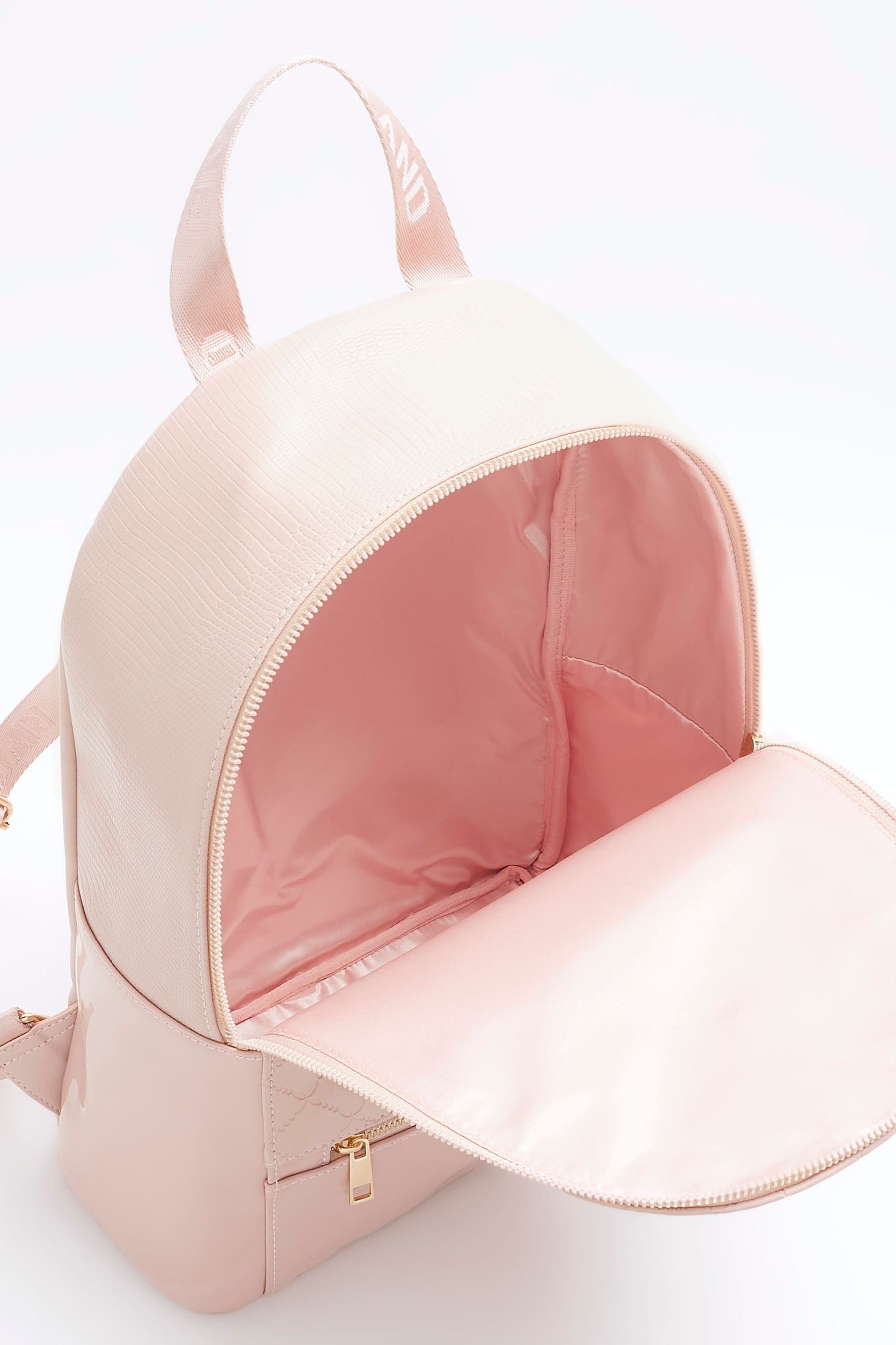 Buy River Island Pink Girls Embossed Bow Backpack from the Next UK