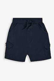 JoJo Maman Bébé Indigo Blue 2-Pack Jersey Cargo Shorts - Image 3 of 5