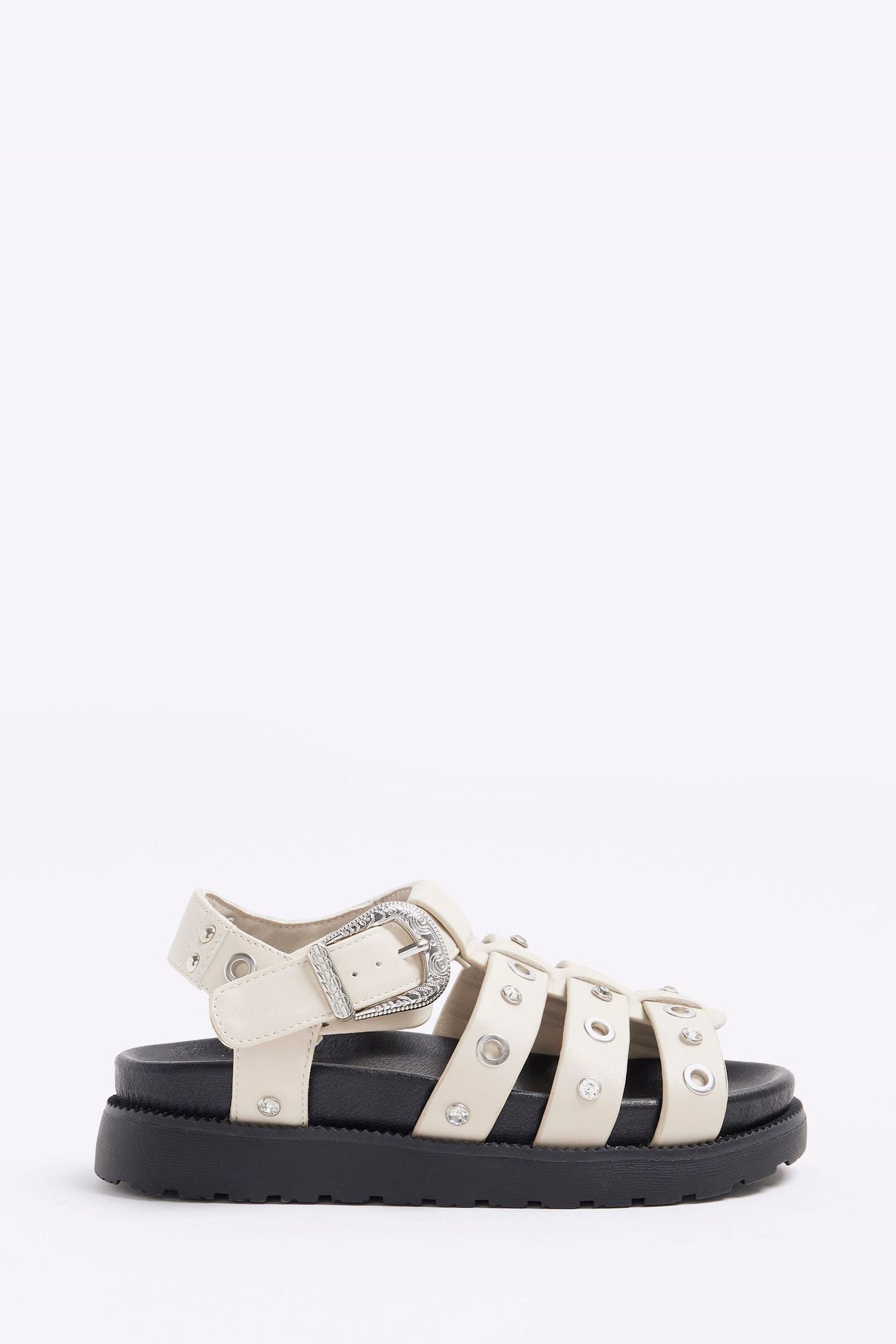Buy River Island Cream Girls Studded Gladiator Sandals from Next Luxembourg
