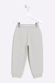 River Island Stone Grey Mini Boys 100% Cotton Essentials Joggers - Image 2 of 4