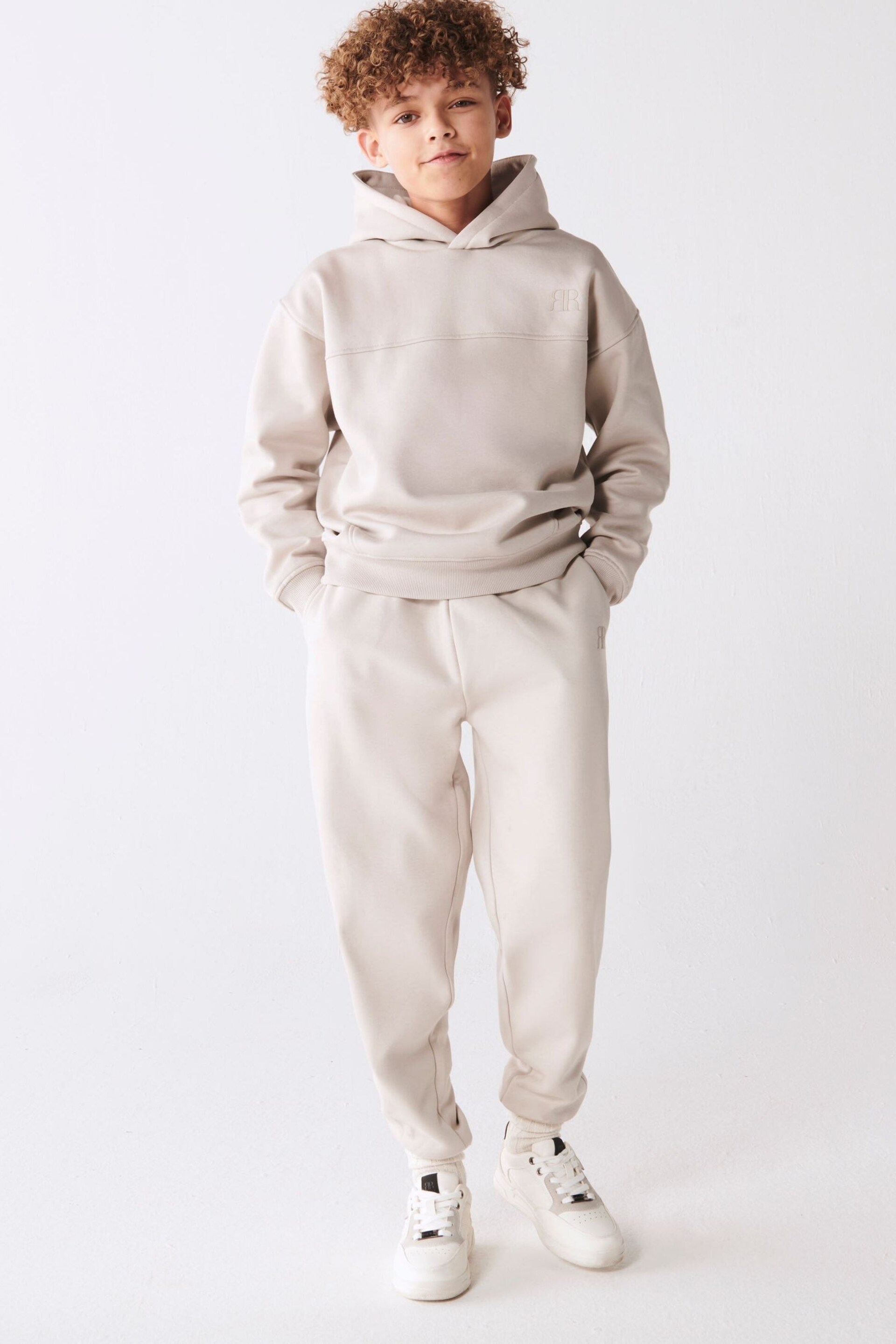 River Island Natural Boys Essentials Hoodie - Image 1 of 6
