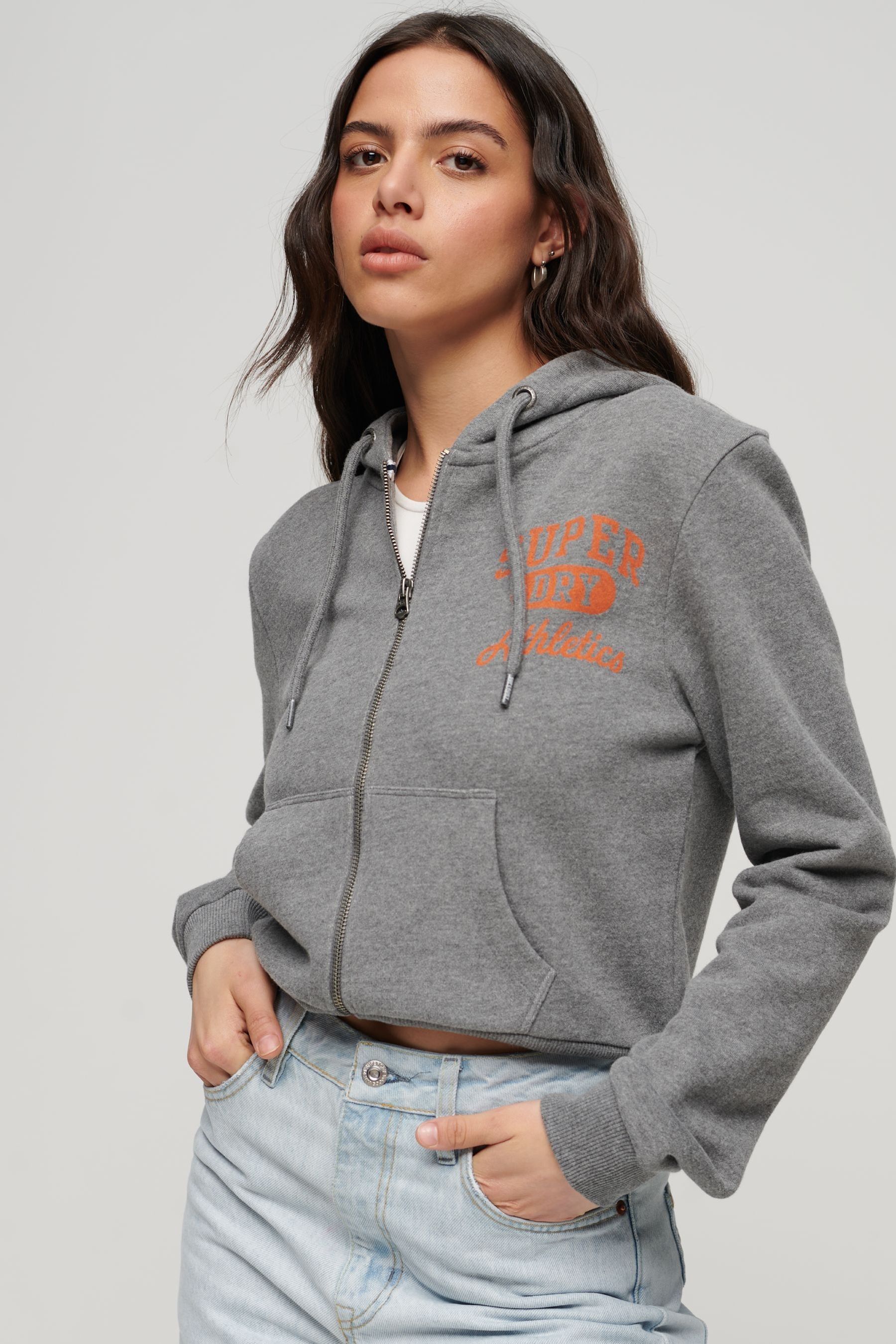 Superdry athletic zip hoodie deals