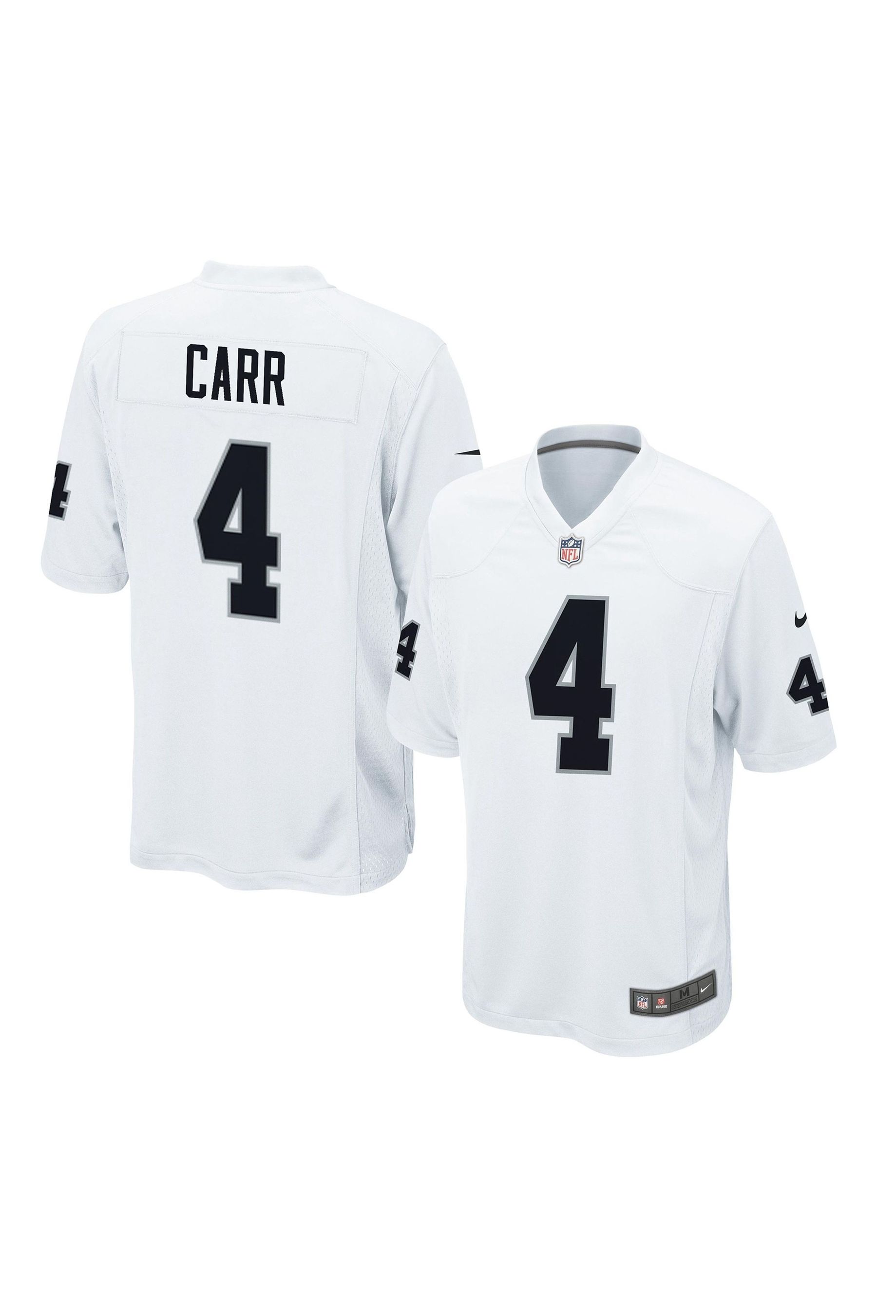 Buy Nike White NFL Las Vegas Raiders Road Game Jersey Derek Carr