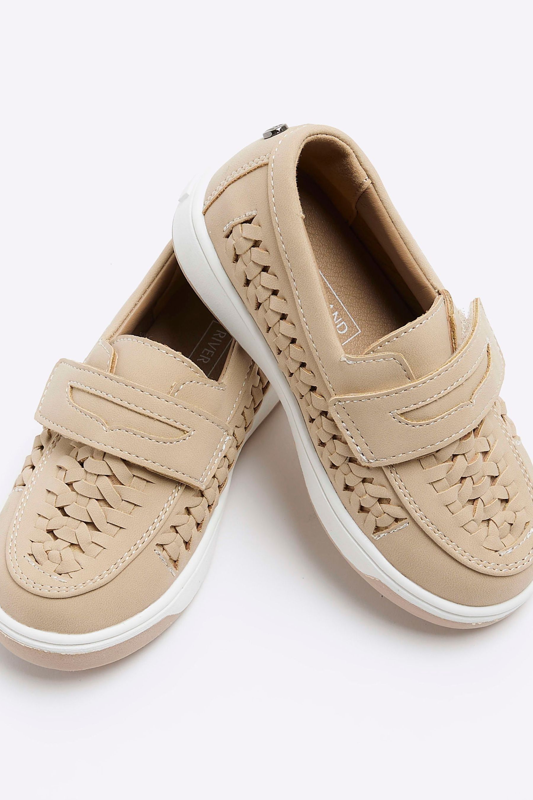 Buy River Island Brown Boys Hybrid Weave Loafers from Next France