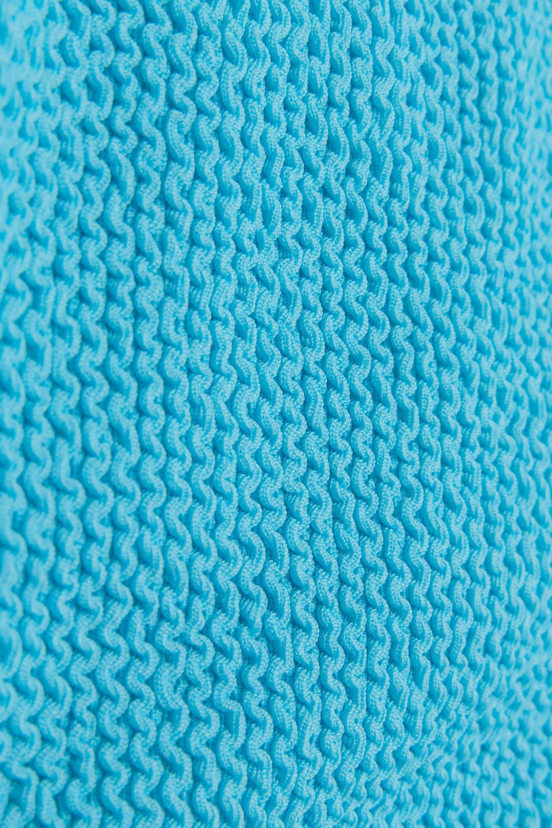 River Island Blue Girls Textured Elastic Swimsuit - Image 3 of 3