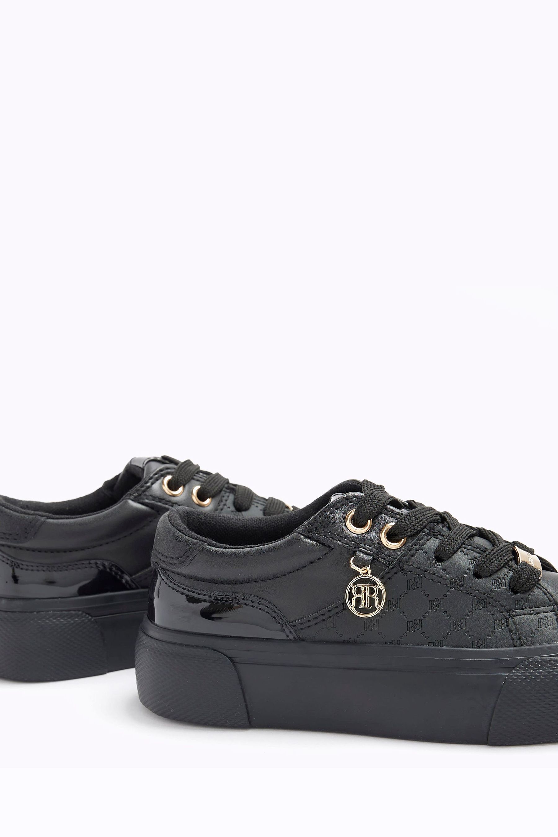 River island ladies black sales trainers