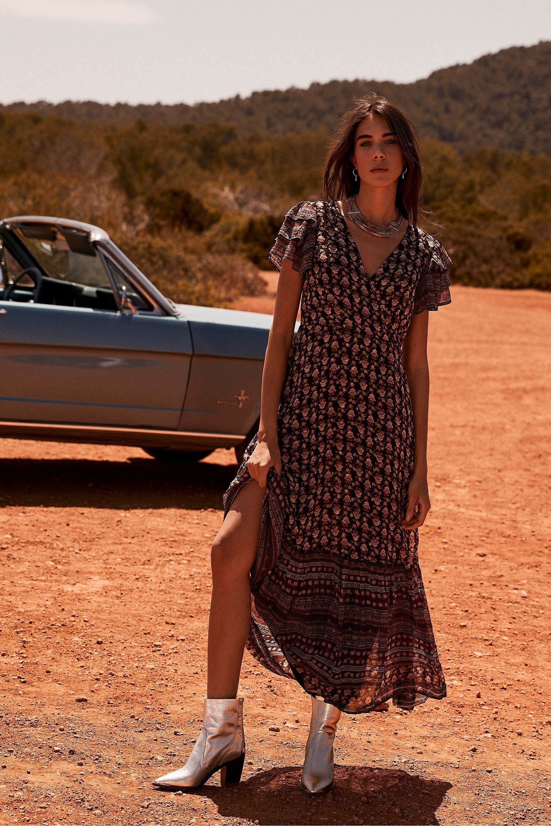 Lipsy gabriella print kimono dress shop
