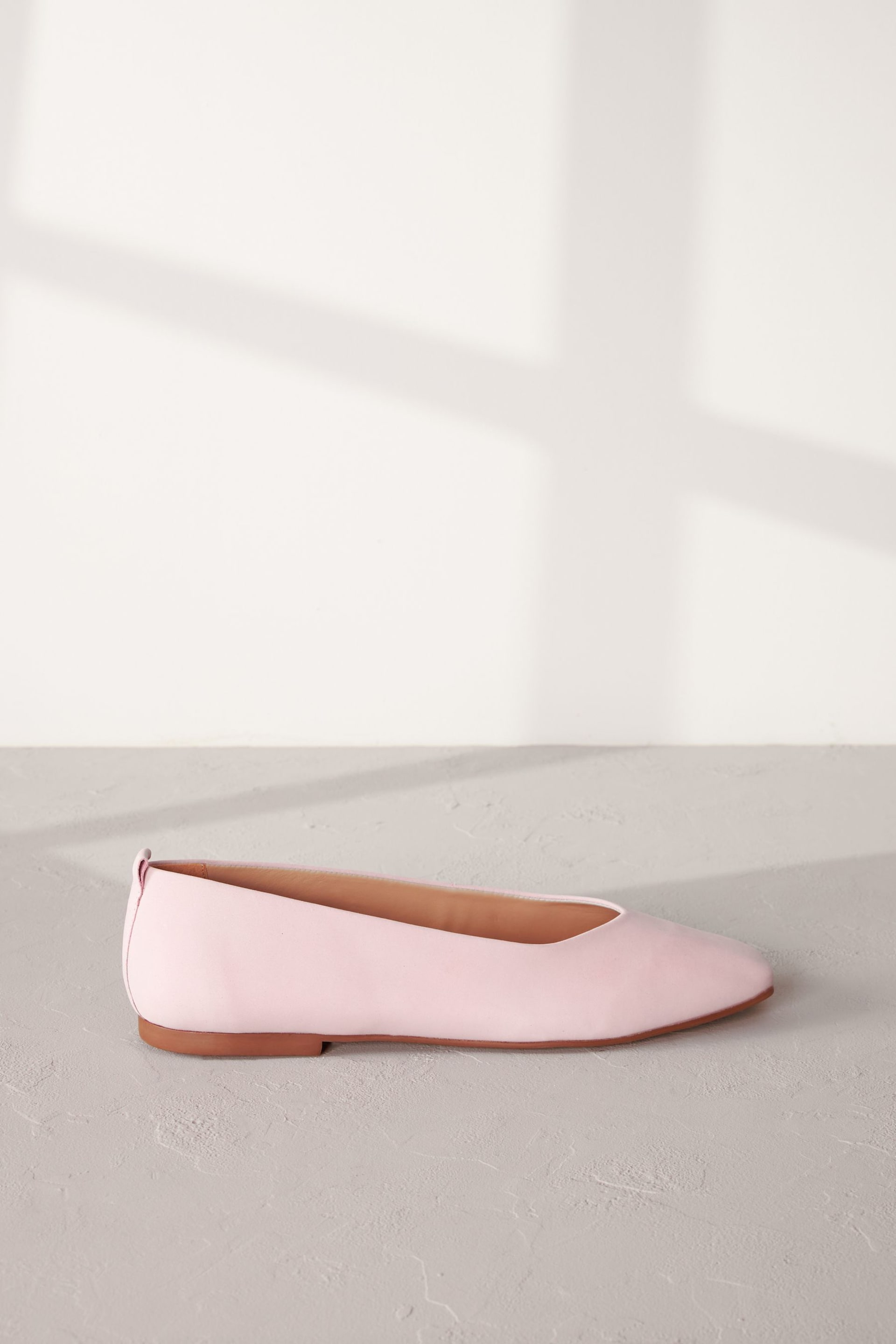 Pink Signature Leather Hi Cut Ballerina Shoes - Image 2 of 6