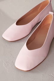 Pink Signature Leather Hi Cut Ballerina Shoes - Image 5 of 6