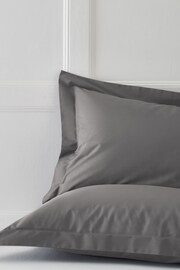 Set of 2 Grey Charcoal Cotton Rich Pillowcases - Image 1 of 2