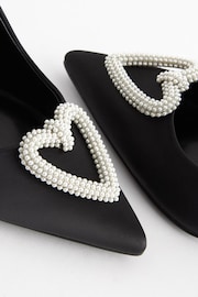 Black Regular/Wide Fit Forever Comfort® Heart Trim Court Shoes - Image 4 of 7