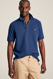 Joules Woody Blue Regular Fit Cotton Pique Polo Shirt - Image 1 of 7