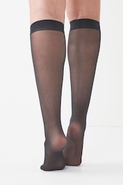 Black 20 Denier Knee High Socks 5 Pack - Image 2 of 3