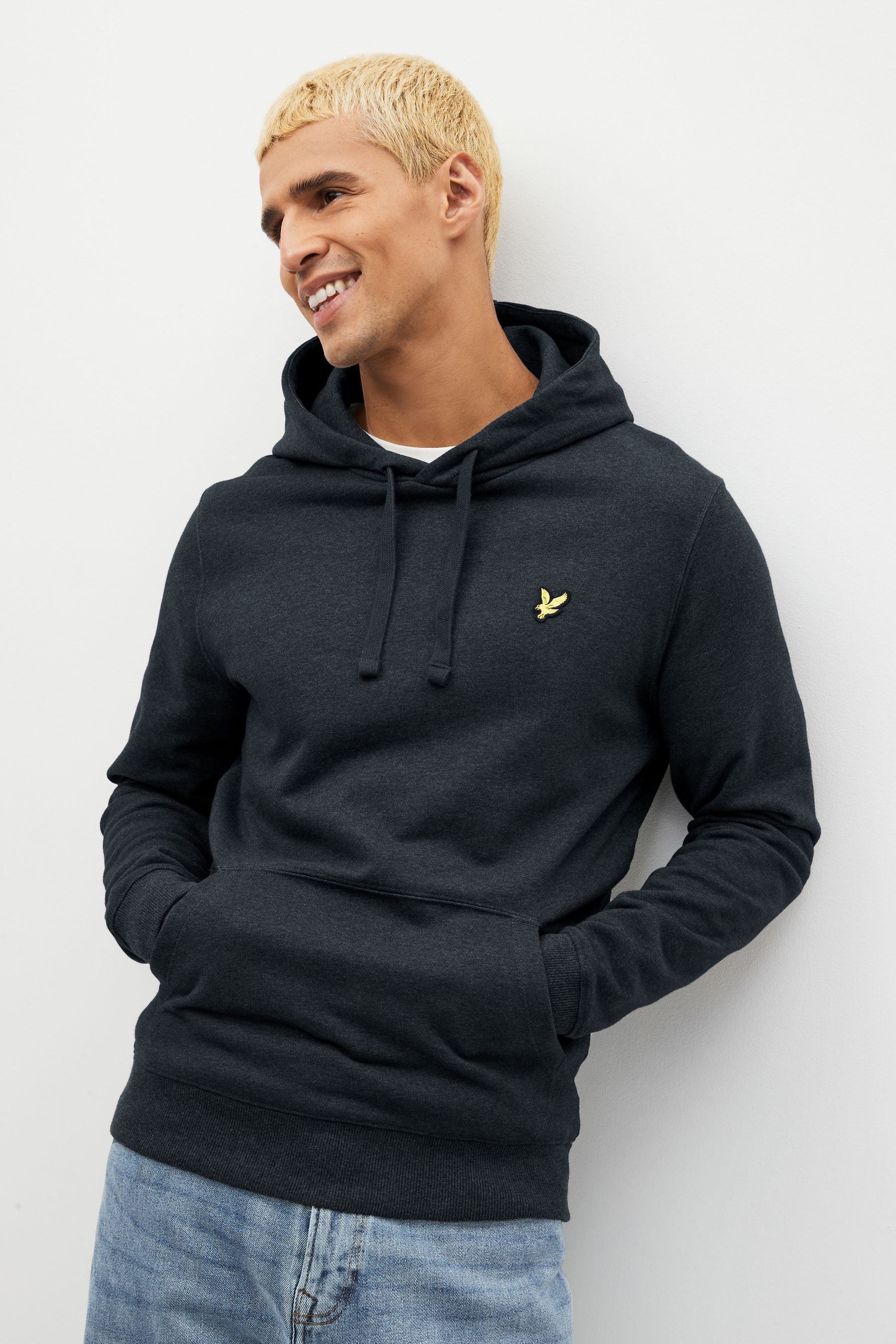 Lyle Scott Charcoal Marl Pullover Hoodie