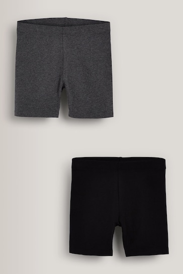 Black/Grey Marl 2 Pack 2 Pack Cycle Shorts (3-16yrs)