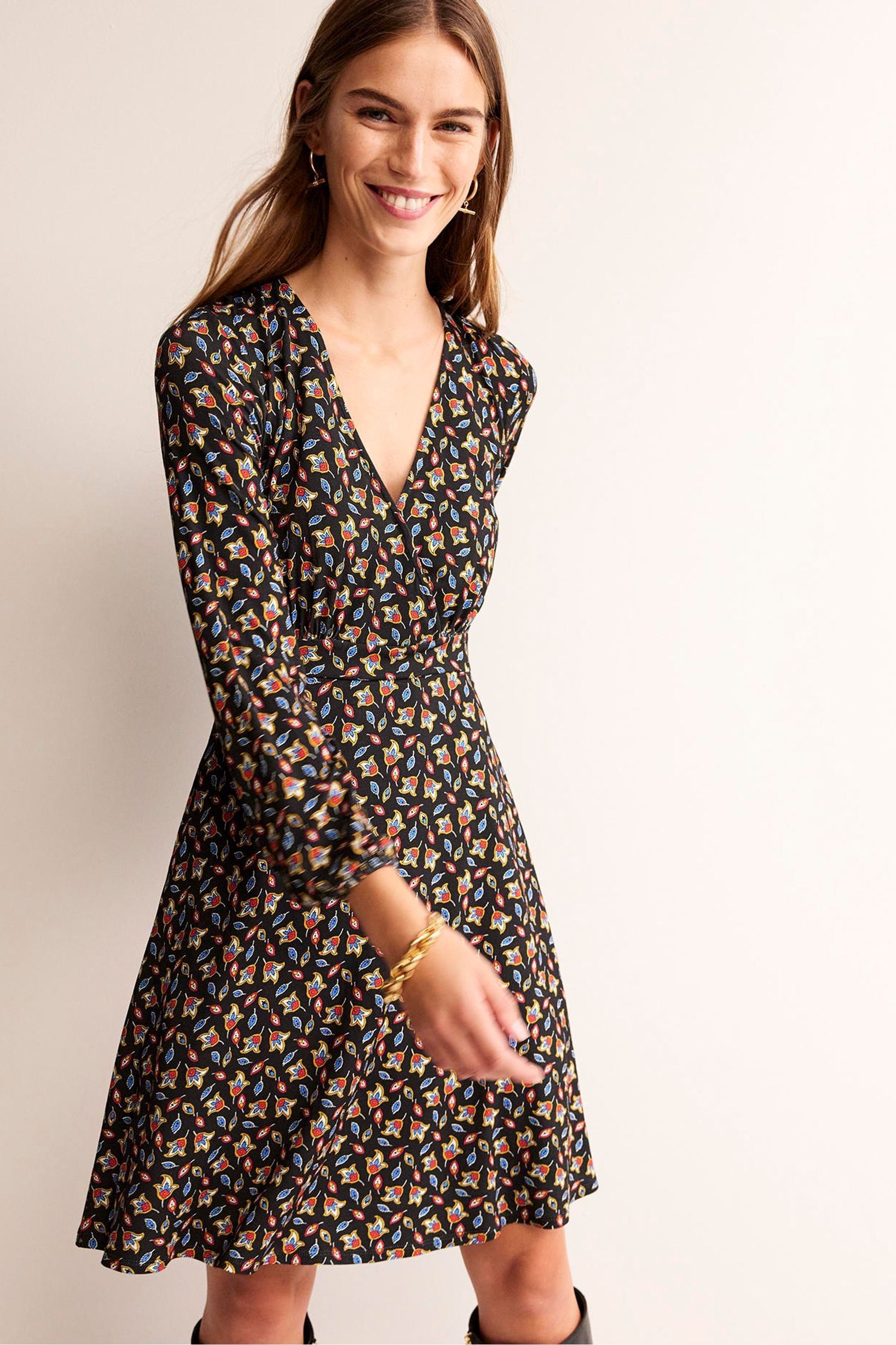 Buy Boden Black Willow Jersey Dress from Next Luxembourg