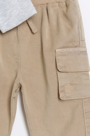 River Island Grey/Brown Baby Boys Top and Short Set - Image 4 of 4