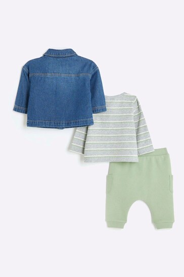 River Island Green Baby Boys Jacket and Joggers Set