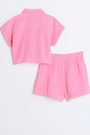 River Island Pink Top and Shorts Set - Image 2 of 4