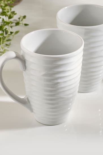 White Malvern Set of 4 Latte Mugs