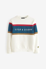 Lyle & Scott Boys Ecru White Volley Sweatshirt - Image 1 of 4