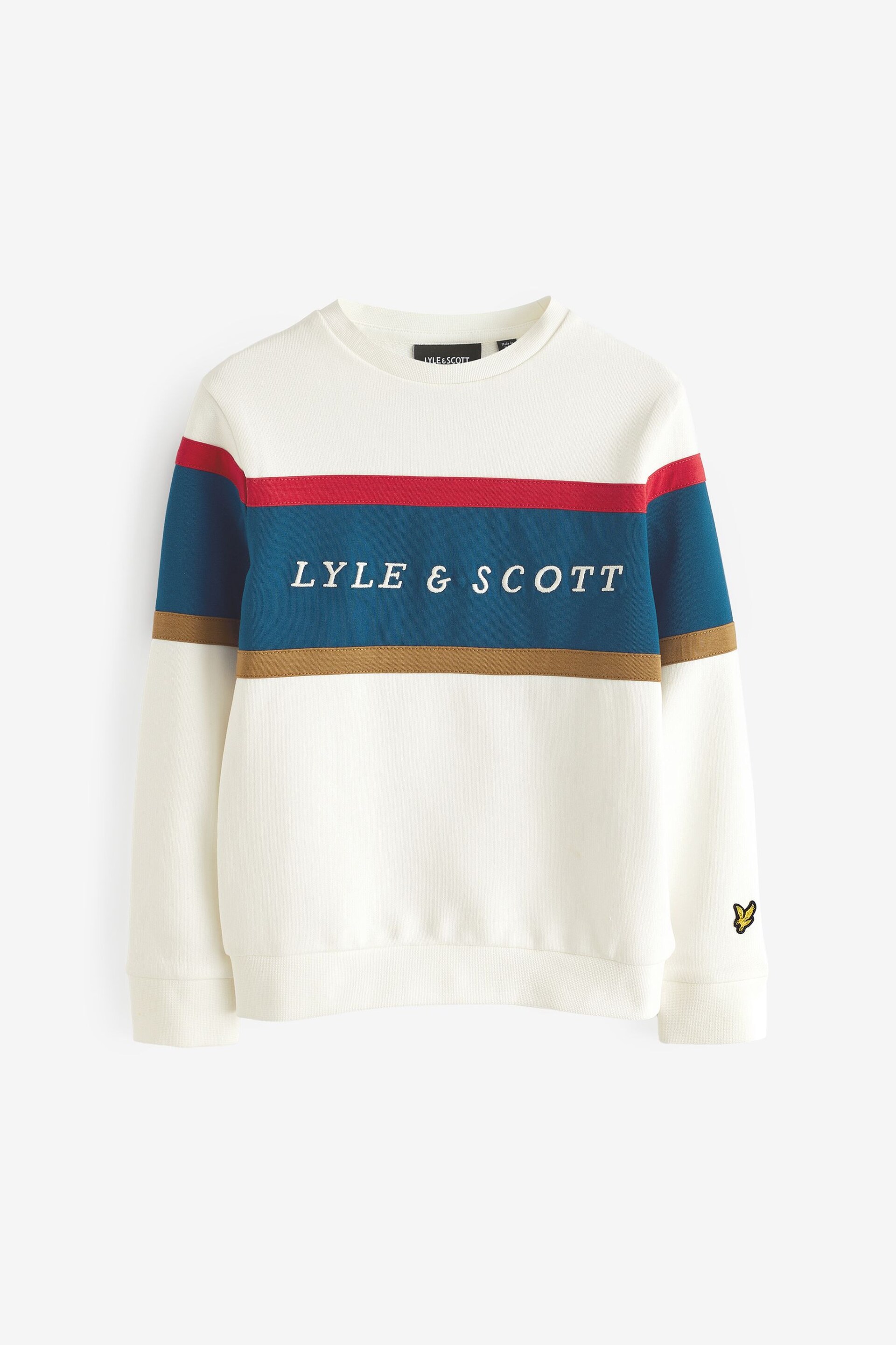 Lyle & Scott Boys Ecru White Volley Sweatshirt - Image 1 of 4